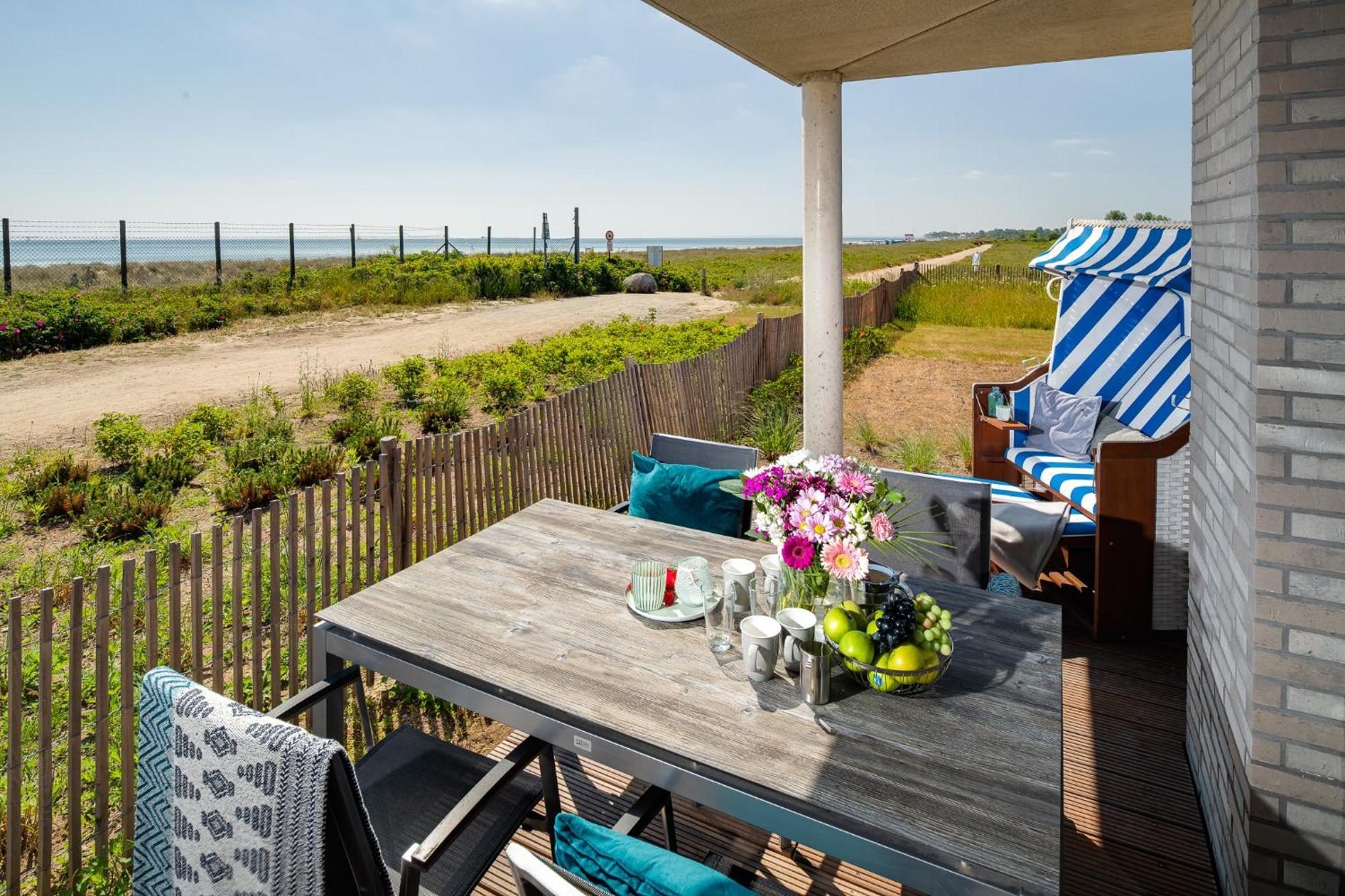Beachterracefour- Eg, Meerblick, Terrasse, Kamin, Sauna Olpenitz Esterno foto